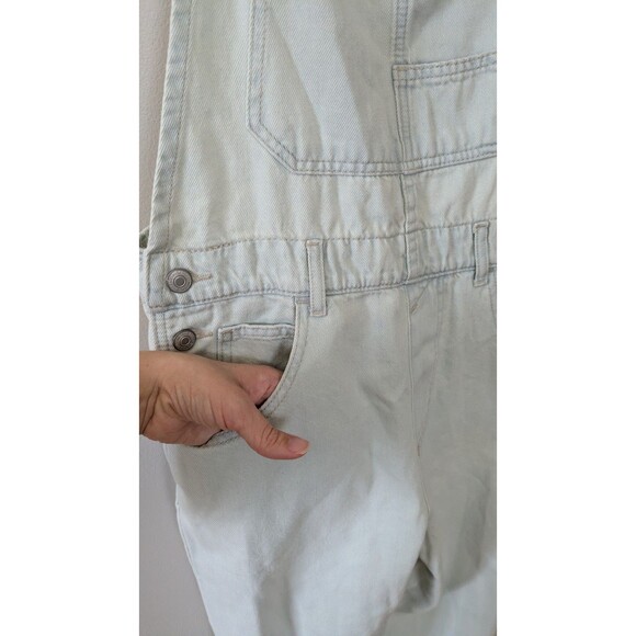We The Free Ziggy Womens Denim Overalls Sz Small Bleach Bloom Boho Relaxed NWT - Picture 2 of 12